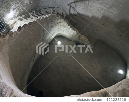Cistern for collecting and storing water in an underground dwelling 121228216