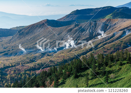 A magnificent view of the vent of Mount Kusatsu-Shirane A magnificent view of the vent of Mount Kusatsu-Shirane 121228260
