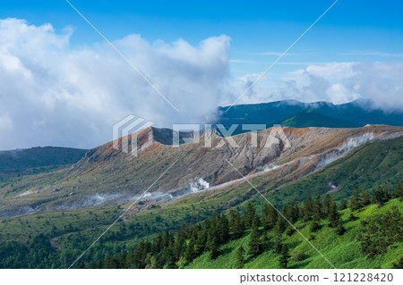 夏季草津白根山的壯麗景色 121228420