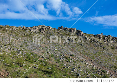 草津白根山南麓落基山脈的夏季景觀 草津白根山南麓落基山脈的夏季景觀 121228472