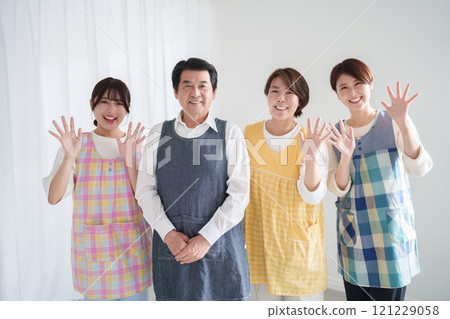 Smiling nursery school teachers Smiling nursery school teachers 121229058