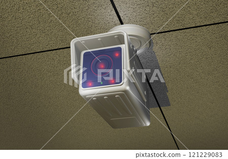 Crime prevention image (security camera/surveillance camera) 3DCG 121229083
