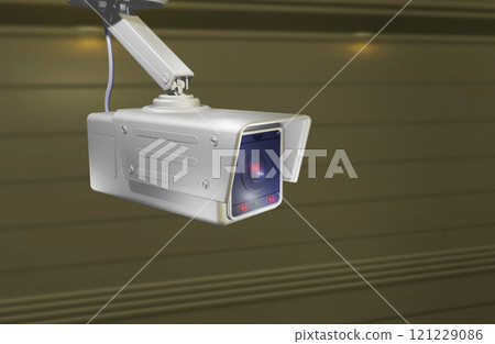 Crime prevention image (security camera/surveillance camera) 3DCG 121229086