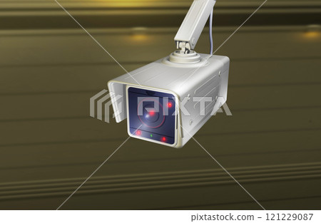 Crime prevention image (security camera/surveillance camera) 3DCG 121229087