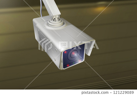 Crime prevention image (security camera/surveillance camera) 3DCG 121229089