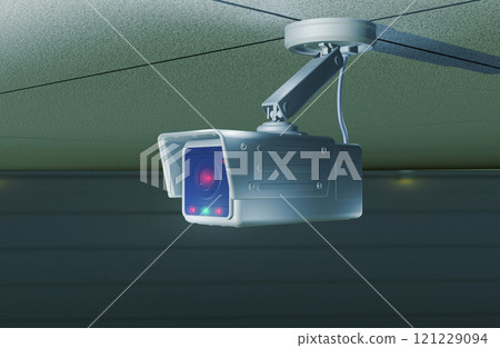 Crime prevention image (security camera/surveillance camera) 3DCG 121229094