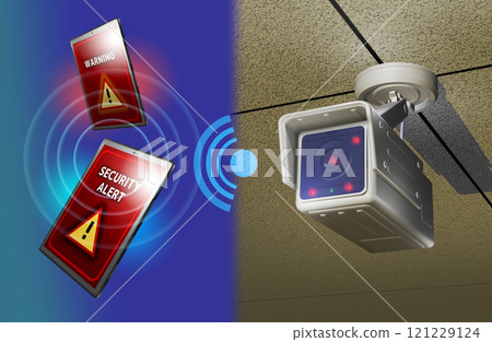 Crime prevention image (security camera/smartphone link) 3DCG 121229124