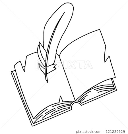 book, vector, sketch 121229629