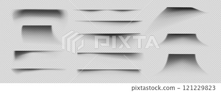 Abstract shadows set on transparent background 121229823