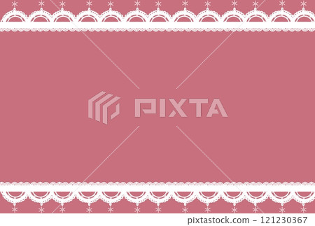 Pink snow and lace stylish frame 121230367