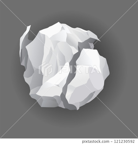Crumpled paper balls icon. Mistake in document or realistic wrinkled page. Realistic garbage, bad idea symbol. Crushed paper after brainstorming. Vector illustration isolated on gray background Crumpled paper balls icon. Mistake in document or realistic wrinkled page. Realistic garbage, bad idea symbol. Crushed paper after brainstorming. Vector illustration isolated on gray background 121230592