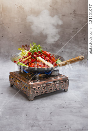 Chinese Sichuan Spicy Crayfish Hot Pot 121231077