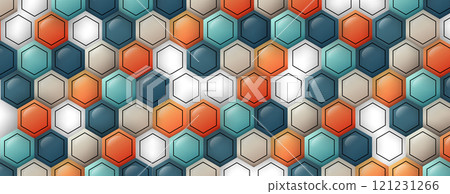 Abstract technology color hexagon vector background Abstract technology color hexagon vector background 121231266