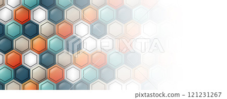 Abstract technology color hexagon vector background Abstract technology color hexagon vector background 121231267