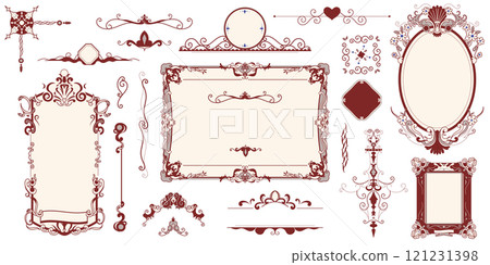 Elegant retro vintage frame templates set 121231398