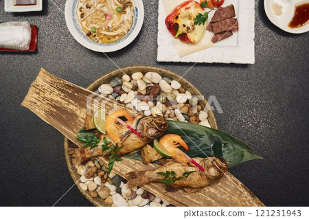 豪華旅館的懷石料理、攝影合作、白玉之湯、伊豆慶 121231943