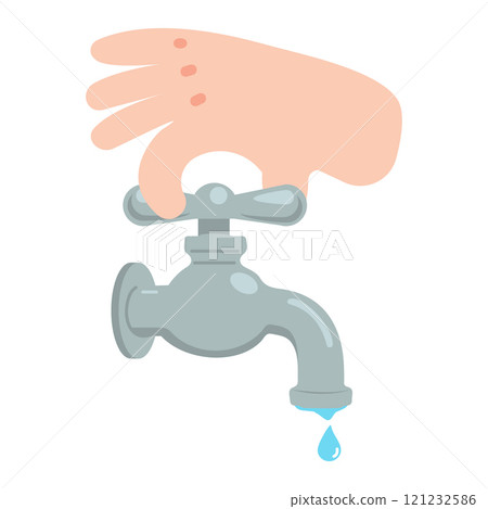 Hand off Tap sink faucet water drop 121232586