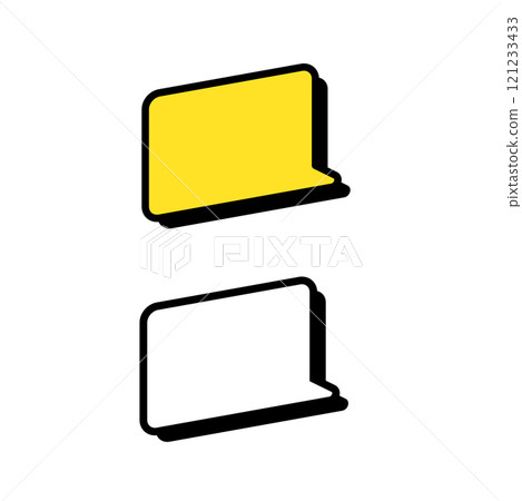 語音氣泡框架集簡單語音氣泡圖示向量插畫素材單色黑白白色背景 121233433