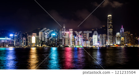 Skyline of Hong Kong Island in Hong Kong China Skyline of Hong Kong Island in Hong Kong China 121233504