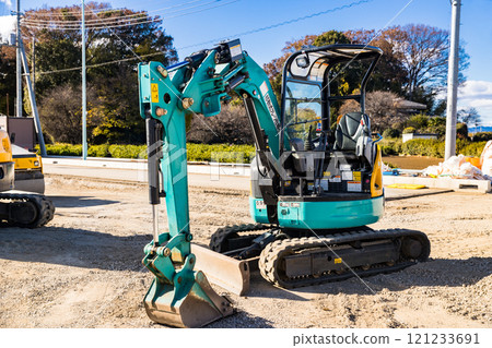 Tokorozawa City Kamegane Shindo Road Construction Work Heavy Equipment Mini Excavator Tokorozawa City Kamegane Shindo Road Construction Work Heavy Equipment Mini Excavator 121233691