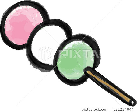 餃子水墨畫風格向量圖 餃子水墨畫風格向量圖 121234044