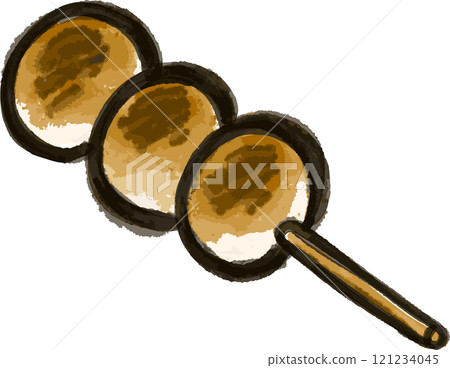 餃子水墨畫風格向量圖 121234045