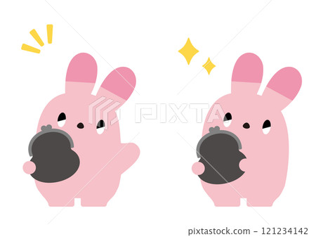 Rabbit with a wallet_no expression 121234142