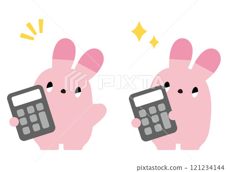 帶有calculator_no表達式的兔子 121234144
