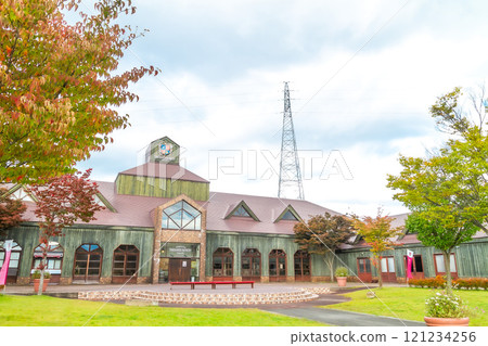 Takahata Winery surrounded by autumn leaves 121234256