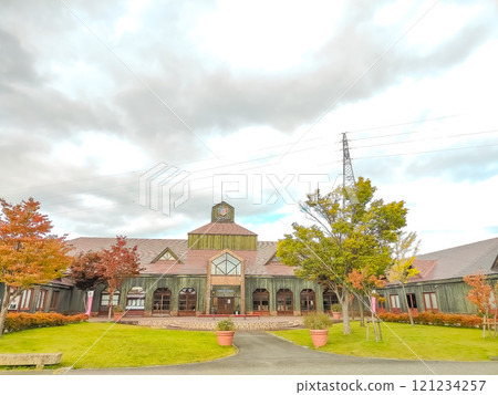 Takahata Winery surrounded by autumn leaves 121234257