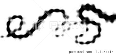 abstract halftone pattern of flowing curves in black and white. Vector illustration abstract halftone pattern of flowing curves in black and white. Vector illustration 121234417
