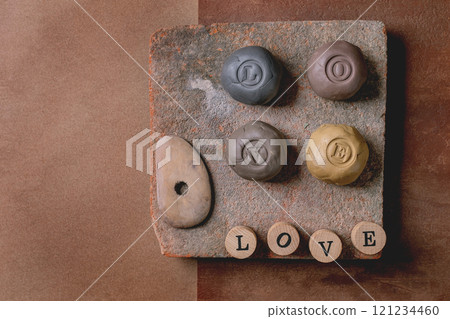 Love word on clay Love word on clay 121234460
