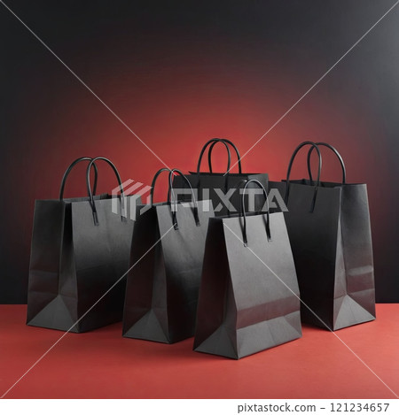 paper bags, in black and red 121234657
