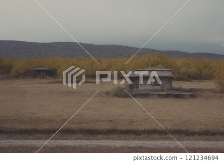old gas station landscape 121234694