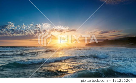 美麗的大海和日出/日落風景材料4 美麗的大海和日出/日落風景材料4 121235204