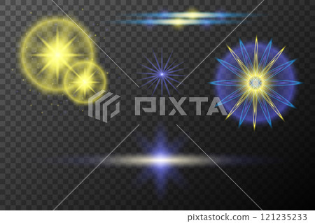 set of glow light effect stars bursts with sparkles isolated on transparent background 121235233