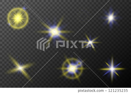 set of burst light effect 121235235