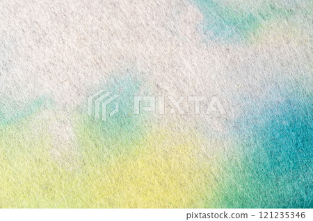 Watercolor-style Japanese paper background material in light blue and yellow Watercolor-style Japanese paper background material in light blue and yellow 121235346