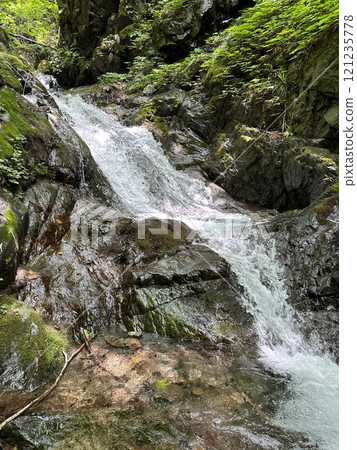 powerful waterfall 121235778