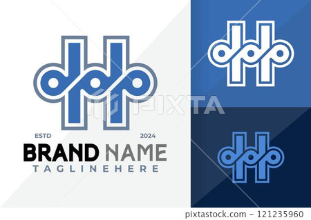 Letter H Unique Monogram Logo Icon Vector Design Illustration Letter H Unique Monogram Logo Icon Vector Design Illustration 121235960