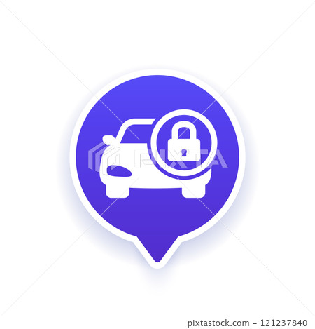 car lock icon, vector design 121237840