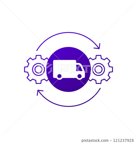 SCM vector icon, Supply chain management 121237928