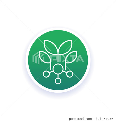 plant-based nutrient icon in line design 121237936