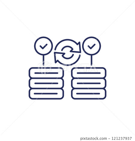 backup servers data line icon on white 121237937