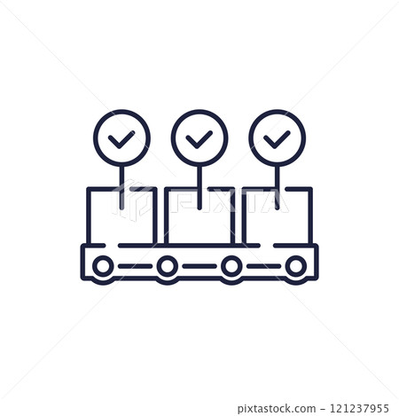 quality control of production line icon quality control of production line icon 121237955
