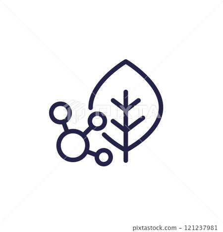 plant-based nutrient line icon, vector 121237981
