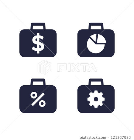 financial portfolio icons, investment and finance 121237983