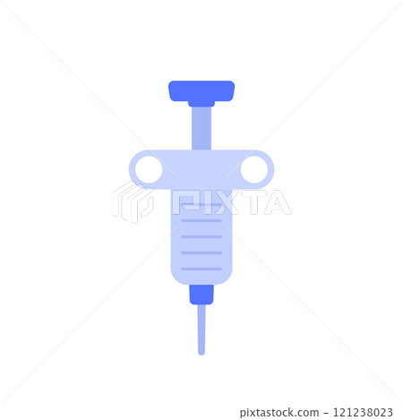 biopsy needle icon on white, flat vector 121238023