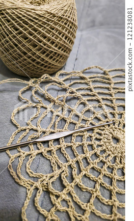 Spider web crochet pattern for napkins and tablecloths. Handmade. Cotton 121238081