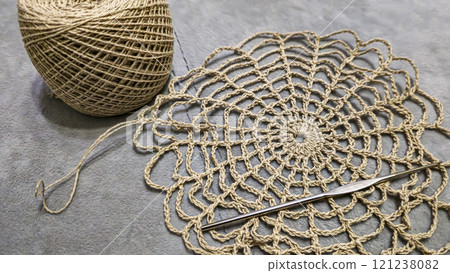 Spider web crochet pattern for napkins and tablecloths. Handmade. Cotton 121238082